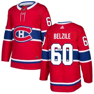 Men's Alex Belzile Montreal Canadiens Adidas Home Jersey - Authentic Red