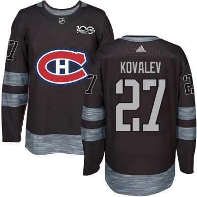 Men's Alexei Kovalev Montreal Canadiens 1917- 100th Anniversary Jersey - Authentic Black