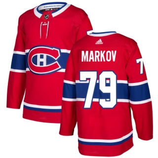 Men's Andrei Markov Montreal Canadiens Adidas Jersey - Authentic Red