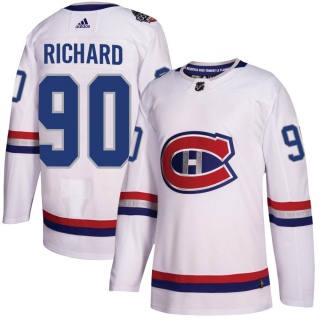 Men's Anthony Richard Montreal Canadiens Adidas 100 Classic Jersey - Authentic White