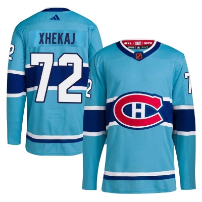 Men's Arber Xhekaj Montreal Canadiens Adidas Reverse Retro 2.0 Jersey - Authentic Light Blue
