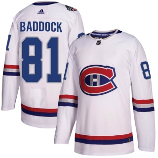 Men's Brandon Baddock Montreal Canadiens Adidas 100 Classic Jersey - Authentic White