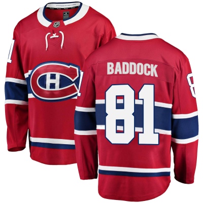 Men's Brandon Baddock Montreal Canadiens Fanatics Branded Home Jersey - Breakaway Red