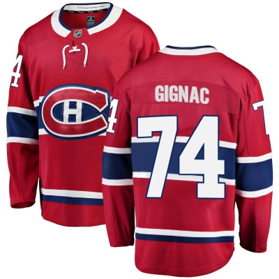 Men's Brandon Gignac Montreal Canadiens Fanatics Branded Home Jersey - Breakaway Red