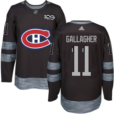 Men's Brendan Gallagher Montreal Canadiens 1917- 100th Anniversary Jersey - Authentic Black