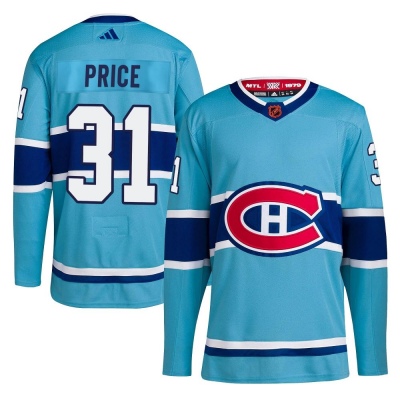 Men's Carey Price Montreal Canadiens Adidas Reverse Retro 2.0 Jersey - Authentic Light Blue