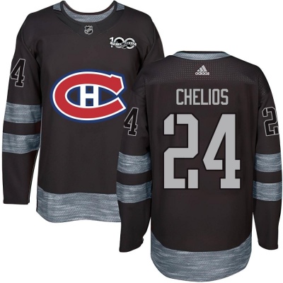 Men's Chris Chelios Montreal Canadiens 1917- 100th Anniversary Jersey - Authentic Black