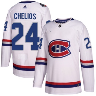 Men's Chris Chelios Montreal Canadiens Adidas 100 Classic Jersey - Authentic White