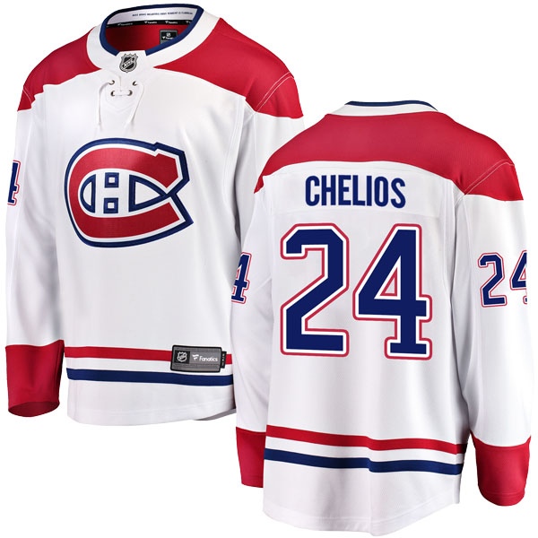Men's Chris Chelios Montreal Canadiens Fanatics Branded Away Jersey - Breakaway White