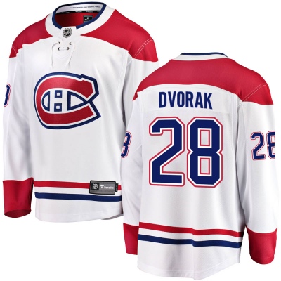 Men's Christian Dvorak Montreal Canadiens Fanatics Branded Away Jersey - Breakaway White