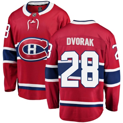 Men's Christian Dvorak Montreal Canadiens Fanatics Branded Home Jersey - Breakaway Red