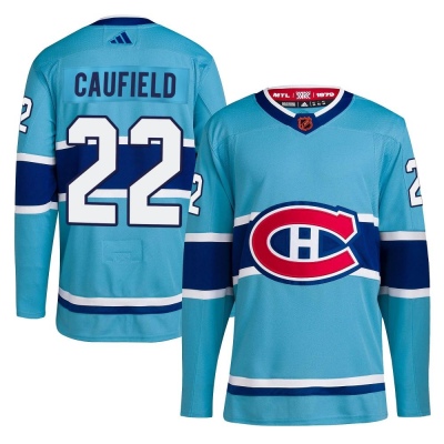 Men's Cole Caufield Montreal Canadiens Adidas Reverse Retro 2.0 Jersey - Authentic Light Blue