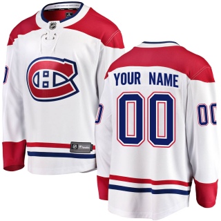 Men's Custom Montreal Canadiens Fanatics Branded Custom Away Jersey - Breakaway White