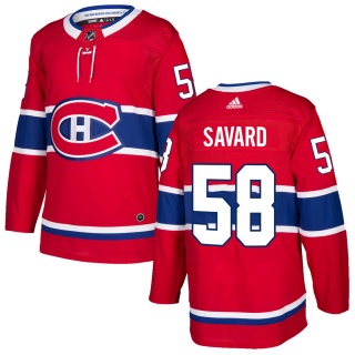 Men's David Savard Montreal Canadiens Adidas Home Jersey - Authentic Red