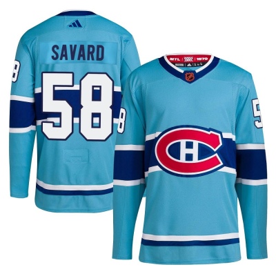 Men's David Savard Montreal Canadiens Adidas Reverse Retro 2.0 Jersey - Authentic Light Blue