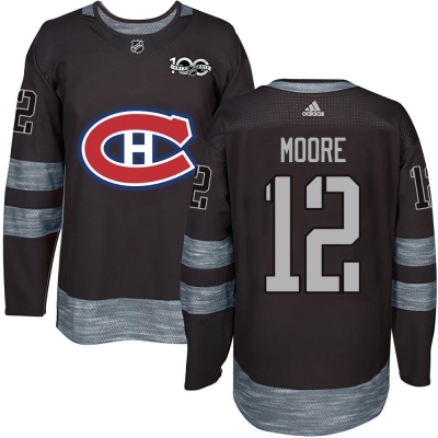 Men's Dickie Moore Montreal Canadiens 1917- 100th Anniversary Jersey - Authentic Black