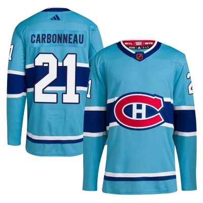 Men's Guy Carbonneau Montreal Canadiens Adidas Reverse Retro 2.0 Jersey - Authentic Light Blue