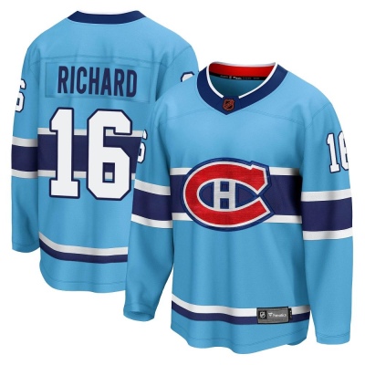 Men's Henri Richard Montreal Canadiens Fanatics Branded Special Edition 2.0 Jersey - Breakaway Light Blue