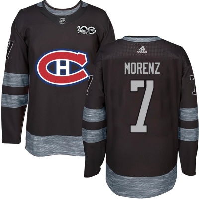 Men's Howie Morenz Montreal Canadiens 1917- 100th Anniversary Jersey - Authentic Black