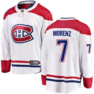 Men's Howie Morenz Montreal Canadiens Fanatics Branded Away Jersey - Breakaway White