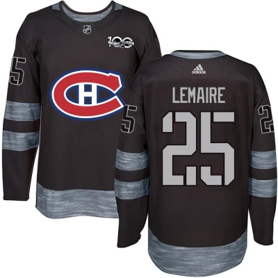 Men's Jacques Lemaire Montreal Canadiens 1917- 100th Anniversary Jersey - Authentic Black