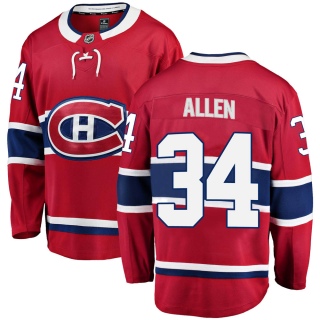 Men's Jake Allen Montreal Canadiens Fanatics Branded Home Jersey - Breakaway Red