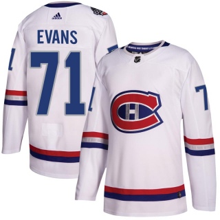 Men's Jake Evans Montreal Canadiens Adidas 100 Classic Jersey - Authentic White