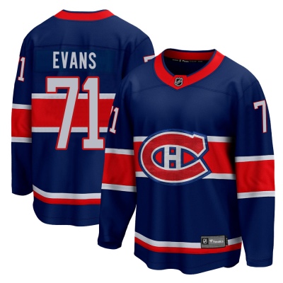 Men's Jake Evans Montreal Canadiens Fanatics Branded 2020/21 Special Edition Jersey - Breakaway Blue