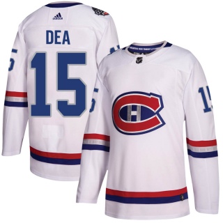 Men's Jean-Sebastien Dea Montreal Canadiens Adidas 100 Classic Jersey - Authentic White