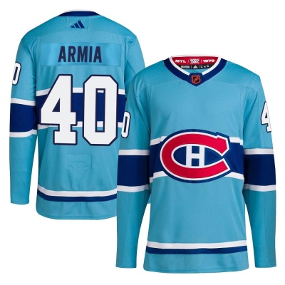 Men's Joel Armia Montreal Canadiens Adidas Reverse Retro 2.0 Jersey - Authentic Light Blue