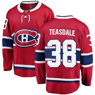 Men's Joel Teasdale Montreal Canadiens Fanatics Branded Home Jersey - Breakaway Red