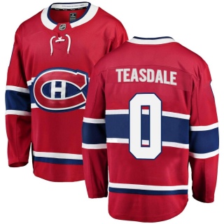 Men's Joel Teasdale Montreal Canadiens Fanatics Branded Home Jersey - Breakaway Red