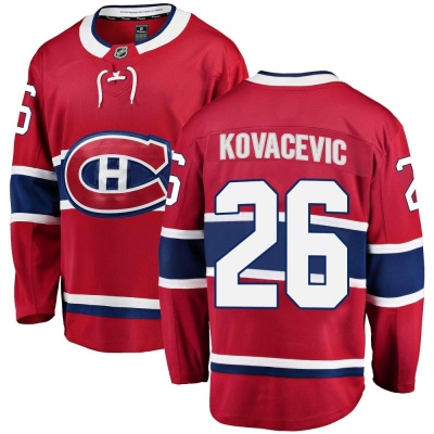 Men's Johnathan Kovacevic Montreal Canadiens Fanatics Branded Home Jersey - Breakaway Red