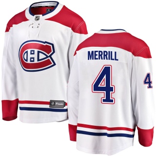 Men's Jon Merrill Montreal Canadiens Fanatics Branded Away Jersey - Breakaway White