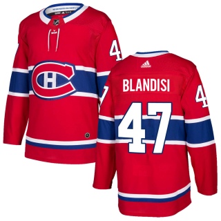 Men's Joseph Blandisi Montreal Canadiens Adidas Home Jersey - Authentic Red