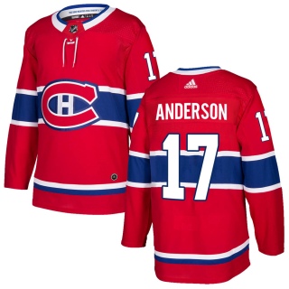 Men's Josh Anderson Montreal Canadiens Adidas Home Jersey - Authentic Red