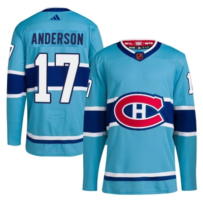 Men's Josh Anderson Montreal Canadiens Adidas Reverse Retro 2.0 Jersey - Authentic Light Blue