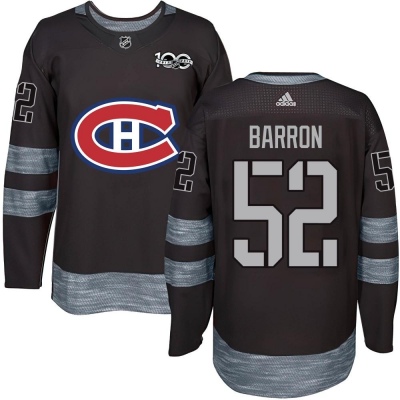 Men's Justin Barron Montreal Canadiens 1917- 100th Anniversary Jersey - Authentic Black