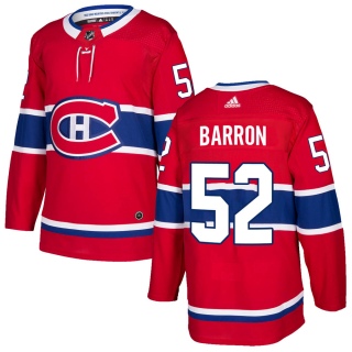 Men's Justin Barron Montreal Canadiens Adidas Home Jersey - Authentic Red