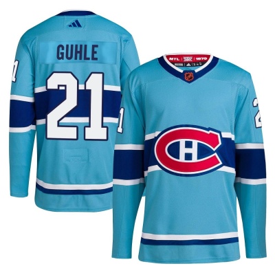Men's Kaiden Guhle Montreal Canadiens Adidas Reverse Retro 2.0 Jersey - Authentic Light Blue
