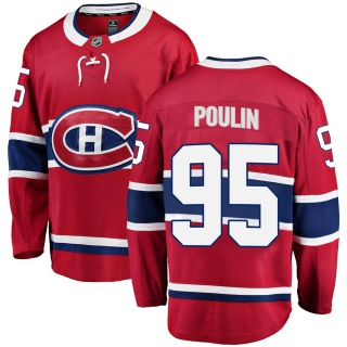 Men's Kevin Poulin Montreal Canadiens Fanatics Branded Home Jersey - Breakaway Red