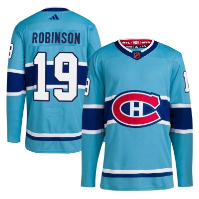 Men's Larry Robinson Montreal Canadiens Adidas Reverse Retro 2.0 Jersey - Authentic Light Blue