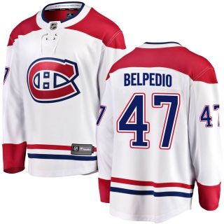 Men's Louie Belpedio Montreal Canadiens Fanatics Branded Away Jersey - Breakaway White