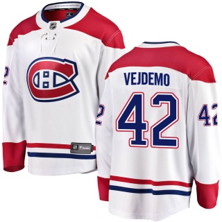Men's Lukas Vejdemo Montreal Canadiens Fanatics Branded Away Jersey - Breakaway White