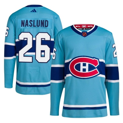 Men's Mats Naslund Montreal Canadiens Adidas Reverse Retro 2.0 Jersey - Authentic Light Blue