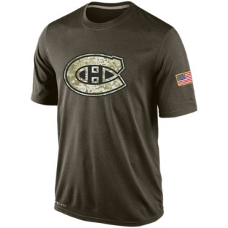 Men's Montreal Canadiens Nike Salute To Service KO Performance Dri-FIT T-Shirt - Olive