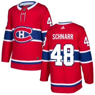 Men's Nathan Schnarr Montreal Canadiens Adidas Home Jersey - Authentic Red