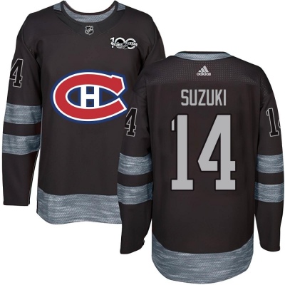 Men's Nick Suzuki Montreal Canadiens 1917- 100th Anniversary Jersey - Authentic Black