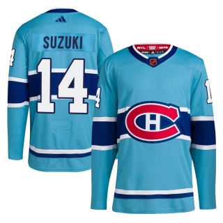 Men's Nick Suzuki Montreal Canadiens Adidas Reverse Retro 2.0 Jersey - Authentic Light Blue