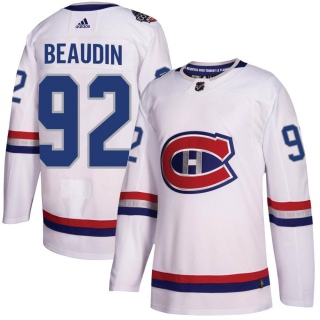 Men's Nicolas Beaudin Montreal Canadiens Adidas 100 Classic Jersey - Authentic White